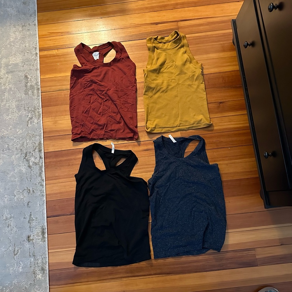 Athleta Women's Tank Tops - Red, Yellow, Black, Blue - Size Small